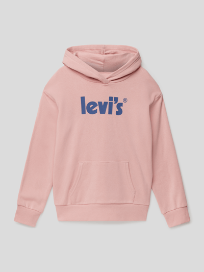 Levi’s® Kids Hoodie met labelprint Lichtroze - 1