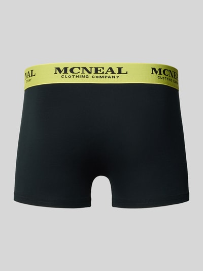 Produktfoto, Slim Fit Trunk mit Logo-Detail im 5er-Pack von MCNEAL für Herren aus Elastischer-Baumwoll-Mix in Schwarz mit gelbem Elastischer-Logo-Bund