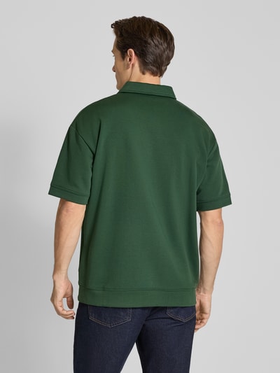 Lindbergh Oversized Poloshirt mit Polokragen und Label-Detail Gruen 5