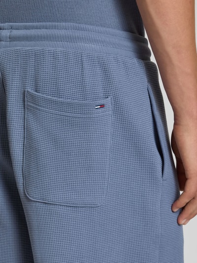 Tommy Jeans Relaxed fit sweatshort met structuurmotief Jeansblauw - 3