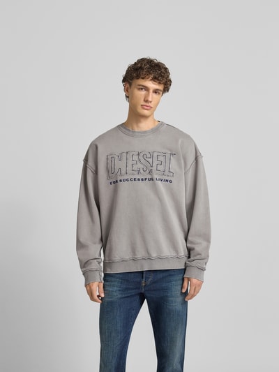 Diesel Sweatshirt mit Label-Detail Mittelgrau 4