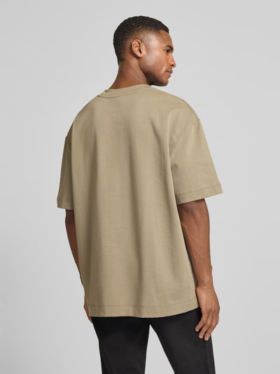 Les Deux t-shirt z okrągłym dekoltem model 'Carl' Błotnisty 5