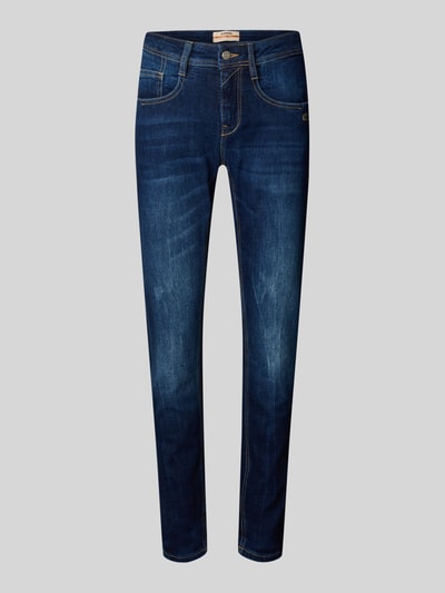 Gang Skinny fit jeans met steekzakken en labeldetail, model 'AMELIE' Blauw - 2