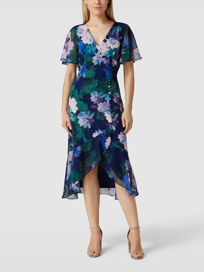 Adrianna Papell Cocktailjurk met bloemenmotief Marineblauw - 1