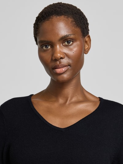 Christian Berg Woman Strickpullover aus Viskose-Mix mit V-Ausschnitt Black 3
