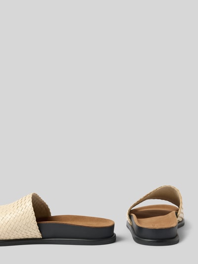 Vagabond Slippers in gevlochten look, model 'Effie' Offwhite - 2