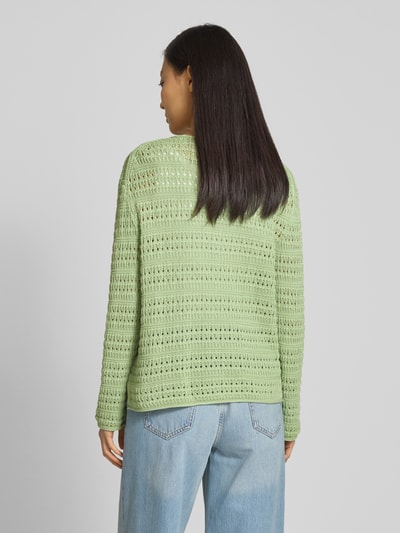 Tom Tailor Regular Fit Strickpullover aus reiner Baumwolle Hellgruen 5