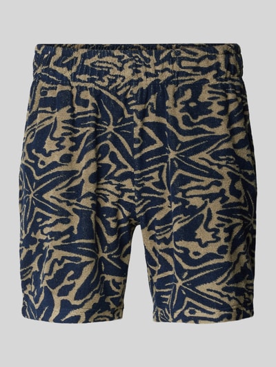 Only & Sons Regular Fit Shorts aus Frottee Dunkelblau 2