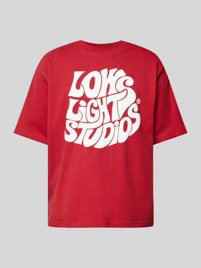 Low Lights Studios T-shirt met labelprint Rood - 2