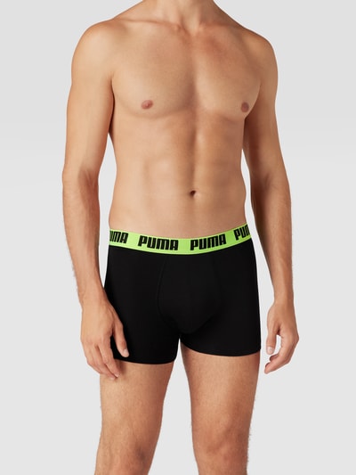 Puma Trunks mit Label-Details im 2er-Pack Mittelgrau Melange 1