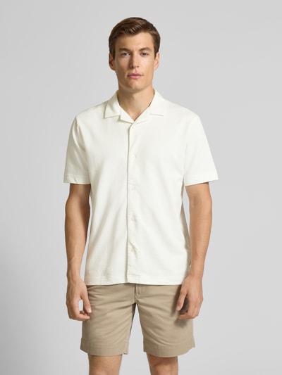 Marc O'Polo Regular Fit Freizeithemd aus Baumwoll-Mix Offwhite 4