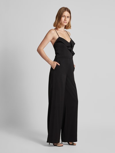 V.M. Jumpsuit met spaghettibandjes Zwart - 1