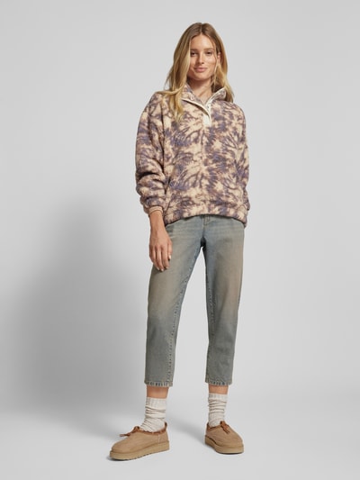 Jake*s Casual Sweatshirt met opstaande kraag Ecru - 1