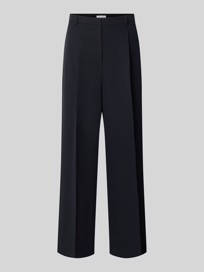 Produktfoto, schwarze, weite Hose mit glatter Oberfläche und bügelbarer Struktur, Weite Hose mit Viskose-Anteil von Jake*s Collection