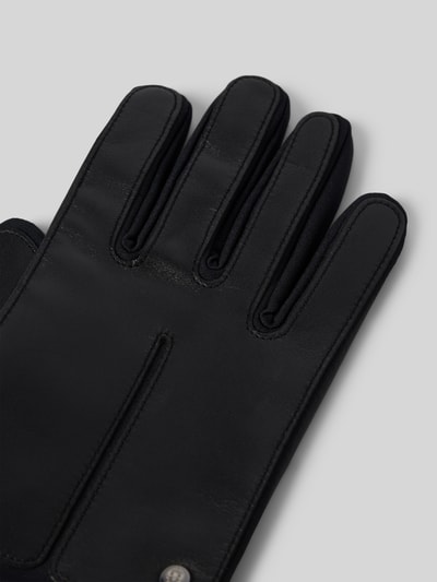 Roeckl Lederhandschuhe mit Ziernähten Black 3