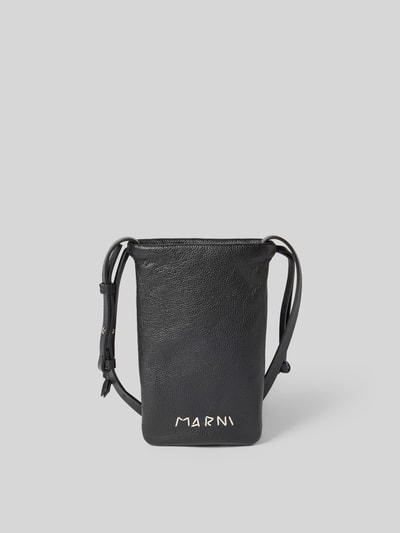 Marni Riementasche mit Logo-Stitching Black 2