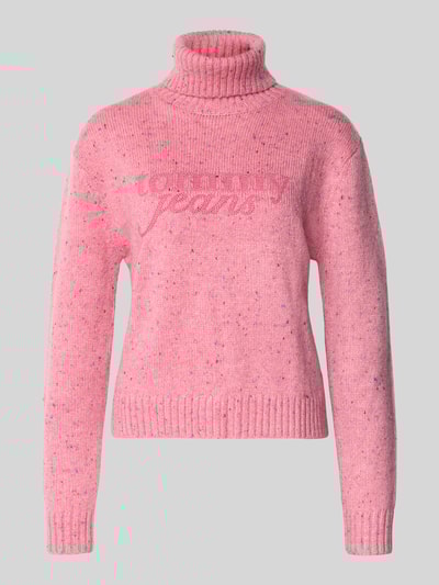 Tommy Jeans Regular Fit Rollkragenpullover mit Wollanteil Modell 'NEP' Pink 2