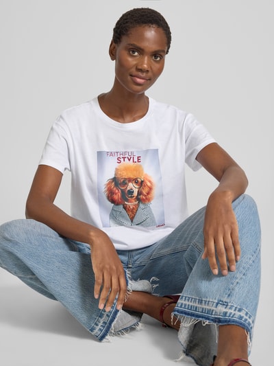 Liu Jo White T-shirt met motiefprint Offwhite - 3