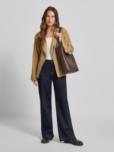 Jake*s Casual Jack met strikceintuur Camel - 1