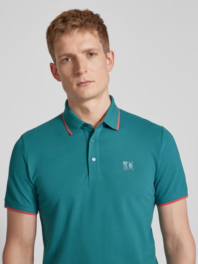 s.Oliver RED LABEL Poloshirt mit Label-Detail Petrol 3