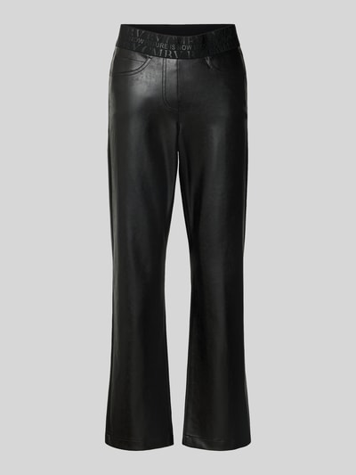 Produktfoto, schwarze Slim Fit Kunstlederhose in Glattleder-Optik Modell 'FELICE' von CAMBIO, Damen Leder- / Kunstlederhose