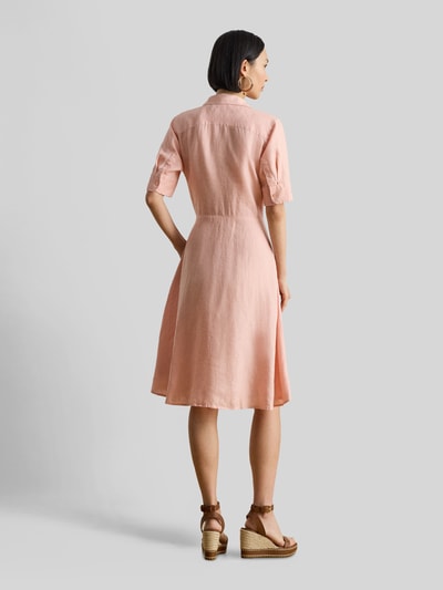 Lauren Ralph Lauren Hemdblusenkleid aus reinem Leinen Rosa 5