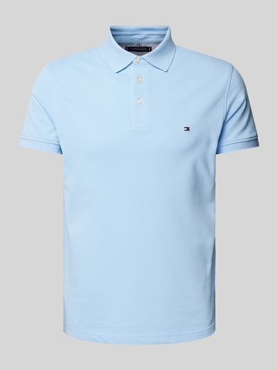 Tommy Hilfiger Slim Fit Poloshirt mit Logo-Stitching Hellblau 2