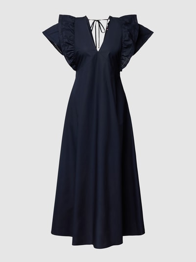 Tommy Hilfiger Maxikleid mit Rüschen Marineblau 2