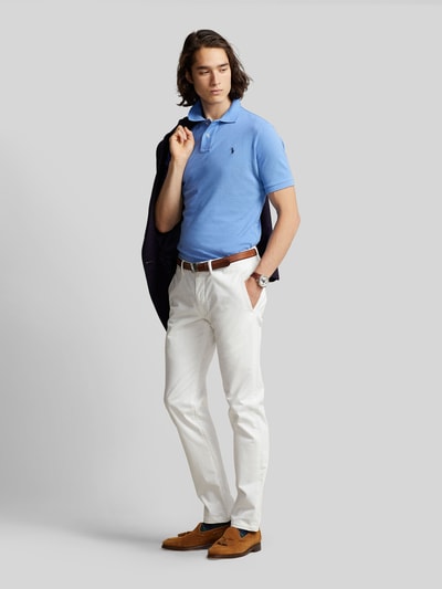 Polo Ralph Lauren Slim Fit Poloshirt aus reiner Baumwolle Bleu 1