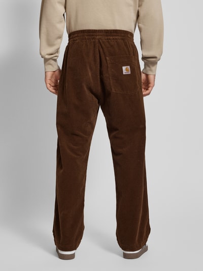 Carhartt Work In Progress Corduroy broek met elastische band, model 'FLOYDE' Donkerbruin - 5