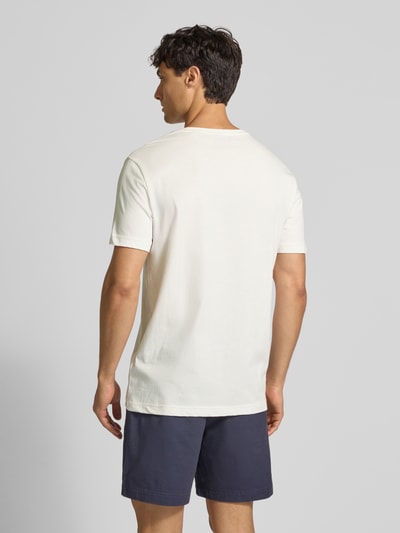 Gant Regular Fit T-Shirt mit Label-Stitching und Rundhalsausschnitt Offwhite 5
