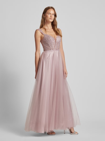 Hey Kyla Abendkleid mit Paillettenbesatz Rose 1