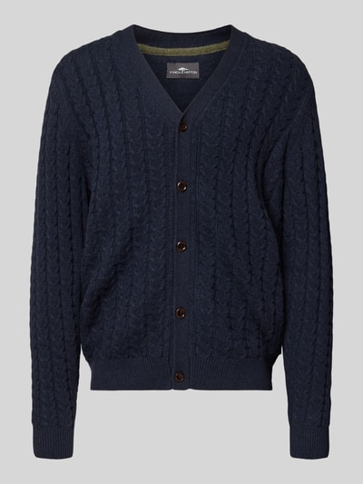 Fynch-Hatton Strickjacke mit Knopfleiste Marine 2