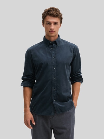 Marc O'Polo Regular Fit Freizeithemd aus Baumwolle mit Cordstruktur Marine 4