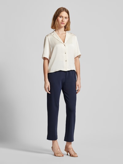 Weekend Max Mara Regular fit stoffen broek met elastische band, model 'ELFO' Marineblauw - 1