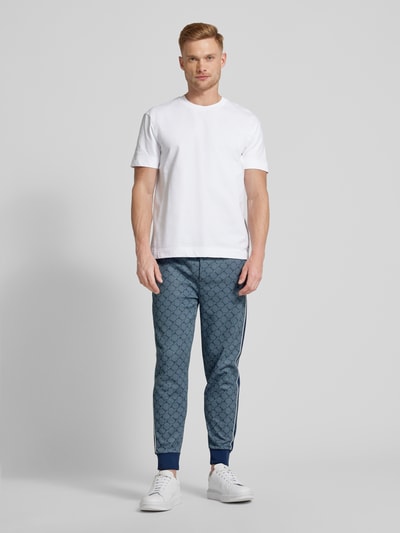JOOP! Collection Sweatpants met contraststrepen, model 'Taylan' Marineblauw - 1