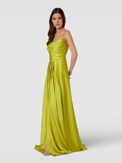 TROYDEN COLLECTION Cocktailkleid mit Wasserfall-Ausschnitt Apfel 1