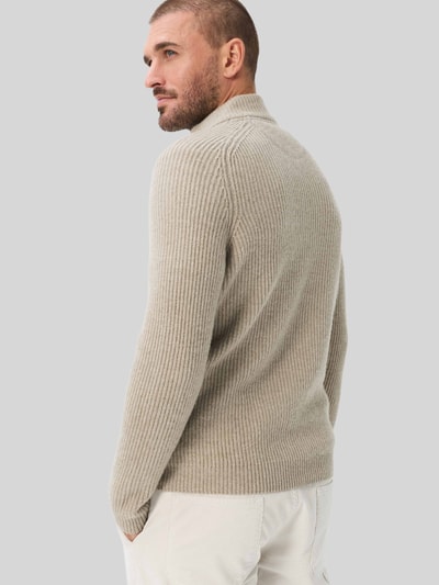 Brax Strickjacke aus Kaschmir-Misch mit Stehkragen Mittelbraun 5