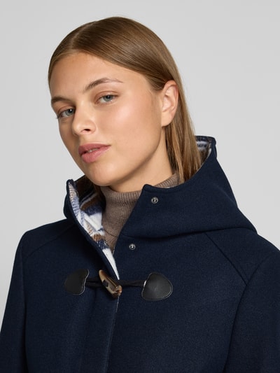 Christian Berg Woman Selection Houtje-touwtjejas met capuchon en knoopsluiting Donkerblauw - 3