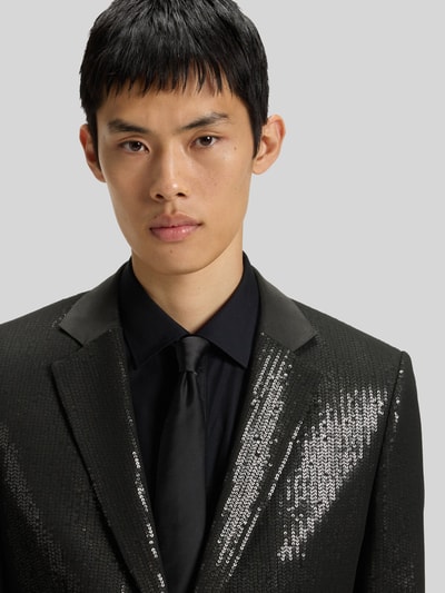 HUGO Extra slim fit colbert met pailletten, model 'ARTI254E1' Zwart - 3