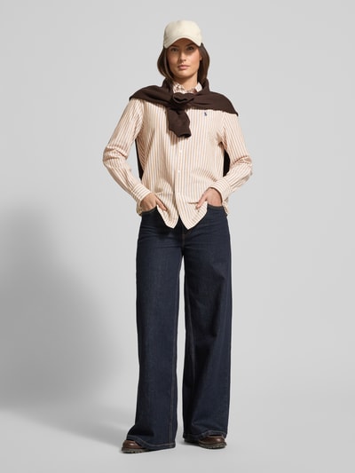 Polo Ralph Lauren Regular Fit Hemdbluse aus Baumwoll-Leinen-Mix Beige 1