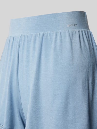 Skiny Pyjama-Shorts mit Spitzenbesatz Hellblau 2