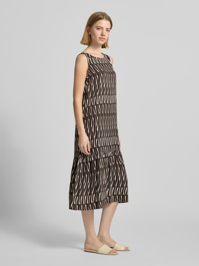 OPUS Midikleid mit rückseitigem Schlüsselloch-Ausschnitt Dunkelbraun 1