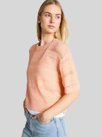 Tom Tailor Denim Relaxed Fit Pullover in Strickoptik Apricot 3