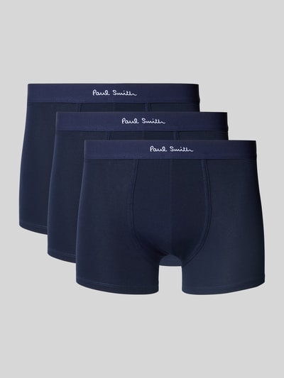 PAUL SMITH Trunks mit elastischem Logo-Bund im 3er-Pack Marine 1