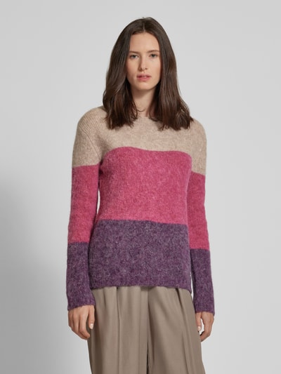 Fynch-Hatton Strickpullover mit Rundhalsausschnitt Pink 4