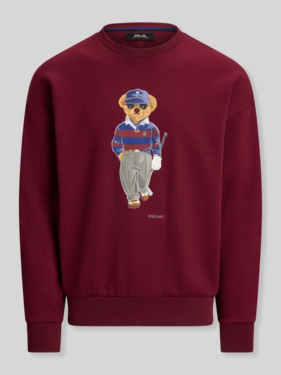 Polo Ralph Lauren Sweatshirt mit Golfbär-Stickerei Bordeaux 2