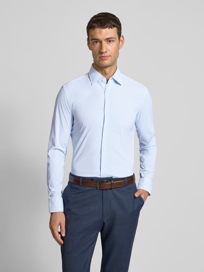 BOSS Slim Fit Business-Hemd mit Kentkragen Modell 'Hank' Bleu 4