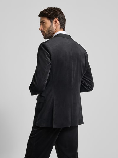 MCNEAL Slim fit colbert van fluweel Zwart - 5