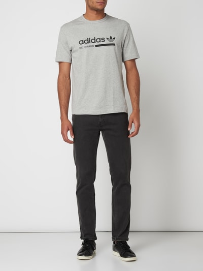 adidas Originals T-shirt z nadrukiem z logo Średnioszary melanż 1